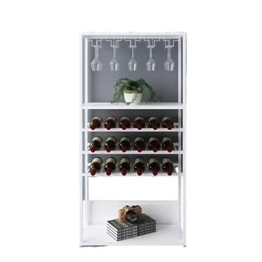 Imagem de hezhuhe2258 Suporte de vinho para armazenamento de vinho refrigerador de vinho vinho tinto ferro doméstico pequeno rack de vinho prateleira de exibição prateleira de armazenamento prateleiras de vidro