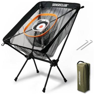 Imagem de Rede de Prática de Golfe para o Quintal com Tapete e Bolas, Alvo de Treino para Chip e Driving Interno,SENSECLUB.