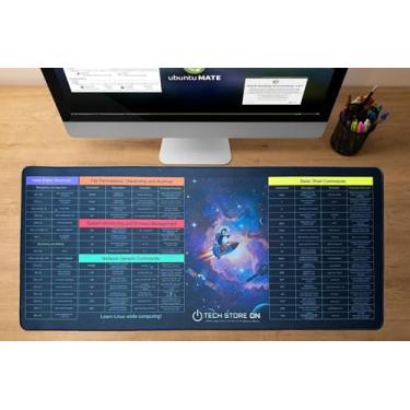 Imagem de Linux Programmer Command Tapete de mouse pad antiderrapante XXL – Folha de dicas para Ubuntu, Kali, Arch e mais - Inclui exemplos com resultados de saída