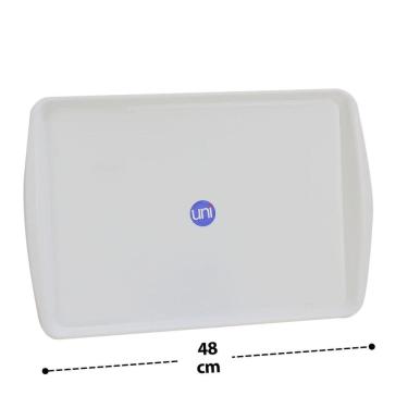 Imagem de Bandeja 33x48cm de Plástico Retangular Branca