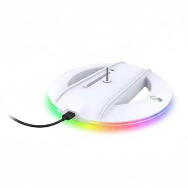 Imagem de Stand Vertical para Mesa Playstation 5 (PS5 Slim e Fat) – Base Segura e Estável (Branco com led)