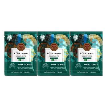 Imagem de Kit 3 café drip 100% arabe portinari grãos selecionados 11g 3corações