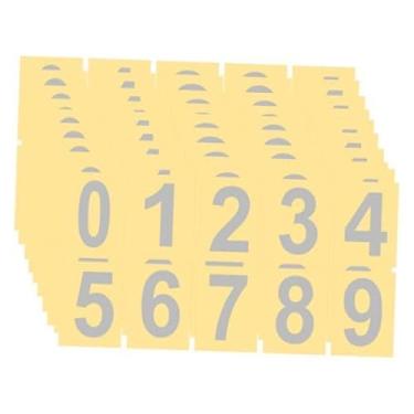 Imagem de BLWOTMOR 10 Folhas de Adesivos para Números de Caixa de Correio, Números de Casa, PVC Refletivo, Resistente às Intempéries, Autoadesivo para Placas, Porta Da F, 11 Cm X 6.1 Cm