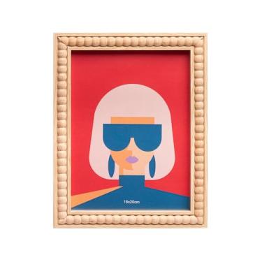 Imagem de LYOR - Porta-Retrato de Mdf Balls Natural 15cm x 20cm