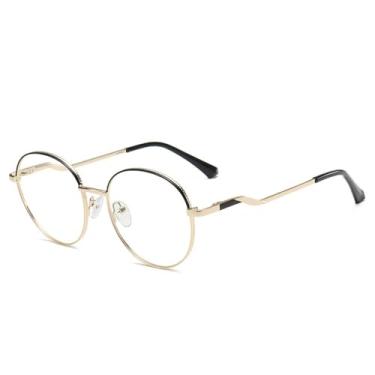 Imagem de Óculos de proteção para computador, armações de metal com lentes bloqueadoras de luz azul, tendência da moda, preto e do