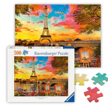 Imagem de Ravensburger - Evening in Paris - 500 Piece Jigsaw Puzzle - Stunning, Vivid Imagery of Paris at Dusk - Bold Colors - Inspiring Scene - Ideal Gift - Frameable Art - Screen-Free Fun - Puzzles for Adults