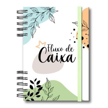 Imagem de Caderneta de Fluxo de Caixa Profissional, A5 21,5 x 15,5 cm, Capa Dura, 202 Páginas, 6 Meses, com Elástico e Saco Canguru, para Controle Financeiro Empresarial
