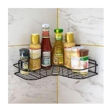 Imagem de Kit Nicho para Banheiro Aço Inox - Prateleira Angular Adesiva, Organizador de Canto sem Furado para Box (1 PEÇA CANTO)