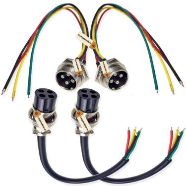 Imagem de Cabo de alimentação com conector de aviação Lsgoodcare GX16-4pin 5A
