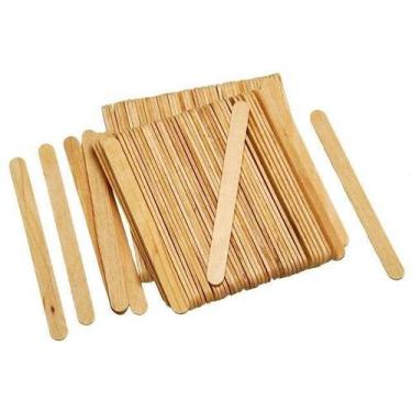 Imagem de Espátula Palito de Madeira para Depilação Pacote 100 unidades - SANTA 