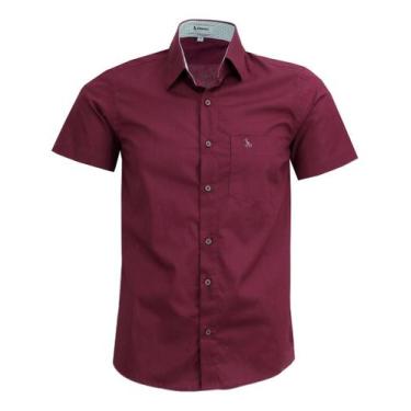 Imagem de Camisa Social Amil Manga Curta Bolso Comfort Tricoline Algodão 1900, V