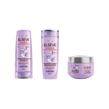 Imagem de Kit Elseve Hidra Hialuronico 1 Cond+1 Sh+1 Creme Trat 300G