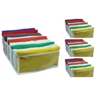 Imagem de Organizador Roupa Camiseta Colmeia Multiuso Grande Kit 4 Un