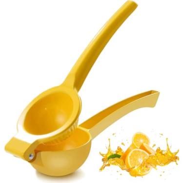 Imagem de Espremedor de limão de metal, espremedor manual de frutas cítricas, extrator de suco fácil para laranja limão, espremedor manual de alumínio resistente para cozinha e bar