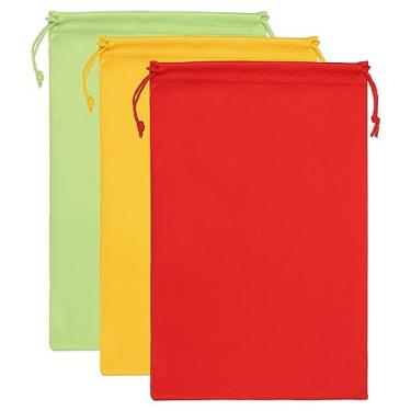 Imagem de Bolsa para óculos de esqui, pacote com 3 unidades de microfibra macia para óculos de neve, estojo de armazenamento com cordão para lentes de câmera, óculos de sol, vermelho, amarelo, verde