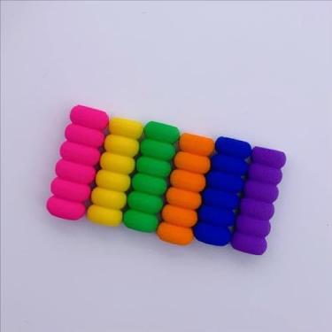 Imagem de Juroicessry 10 peças multicoloridas de espuma macia, prendedores de caneta para canetas de pintura de diamante, caneta de broca, almofada de lápis para desenhar, escrever, crianças, adultos, artrite