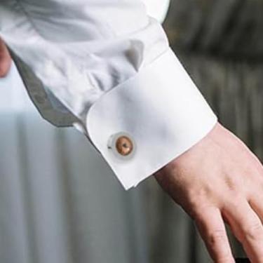 Imagem de Abotoaduras manga unhas de alta qualidade camisa de metal fivela simples redonda acessórios de vestuário, One Size, Nobre, Sem Pedra Preciosa