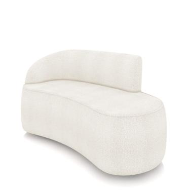 Imagem de Sofá 2 Lugares Orgânico 140 Cm Morgan Bouclê Off White D03 - D'rossi