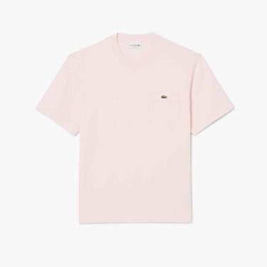 Imagem de Camiseta de Algodão com Bolso no Peito - Lacoste, Rosa bebe, S