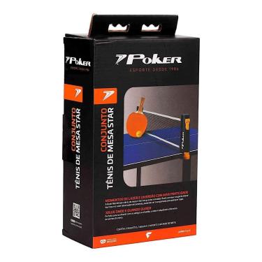 Imagem de Kit Tênis de Mesa com 2 raquetes 3 bolas e suporte com Rede Retrátil Ref 09146-Unissex