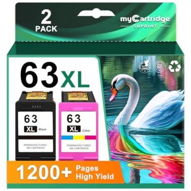 Imagem de Cartuchos de tinta 63XL cor preta pacote combo de cartucho de tinta remanufaturado substituição para HP 63 XL para OfficeJet 4650 3830 5258 5255 4652 Envy 4520 4512 impressora 63XL HP63 HP63XL
