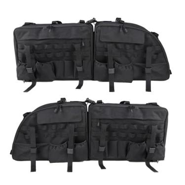 Imagem de Linskip TrunkMate Organizador de barra de enrolar para Ford Bronco 2021-2025, bolsa de armazenamento de barra giratória para acessórios de porta-malas Bronco de 2 portas, correia molle durável + bolso