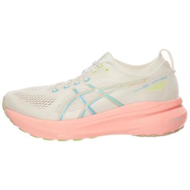 Imagem de ASICS Tênis de corrida feminino Gel-Kayano 31, Vidoeiro/Energy Aqua, 39