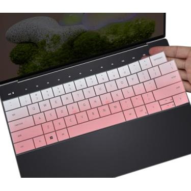 Imagem de Capa de teclado para 2025 Dell XPS 13 9345 9350 34.0 cm, Dell XPS 13 9320 Plus 34.0 cm, Dell 16 Premium Laptop DA16250 40.6 cm protetor (não serve para XPS 14 9440 9450/16 9640), Gradad. Ual, rosa
