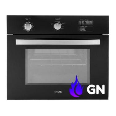 Imagem de Forno à Gás GN de Embutir Stelar 46 litros Topázio Preto, Preto, 220V,