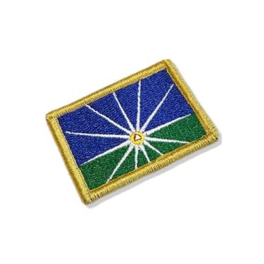 Imagem de BC0011-011 Bandeira Uberlândia MG Patch Bordado 5,7 x 3,8cm (B) Fecho de contato.)