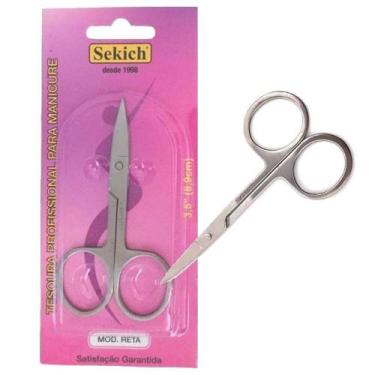 Imagem de Tesourinha Tesoura Profissional Para Manicure Reta Sekich