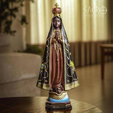 Imagem de Imagem Nossa Senhora Aparecida 20cm Resina Importada - Sacro