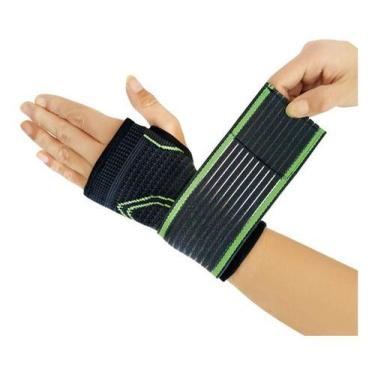 Imagem de Munhequeira Pulso Punho Ajustável Alta Compressão Tendinite - Armarinh
