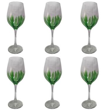 Imagem de Kit 6 Taças de Vidro Grande 490ml Vinho Água Verde