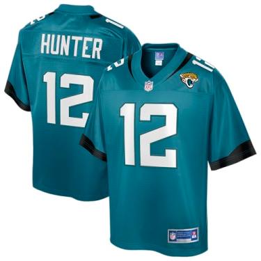 Imagem de NFL PRO LINE Camisa masculina Travis Hunter Teal Jacksonville Jaguars Team Jersey