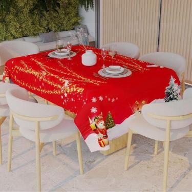 Imagem de Toalha de Mesa Natal Retangular em Microfibra 2,20 x 1,45m - Fadrix, N