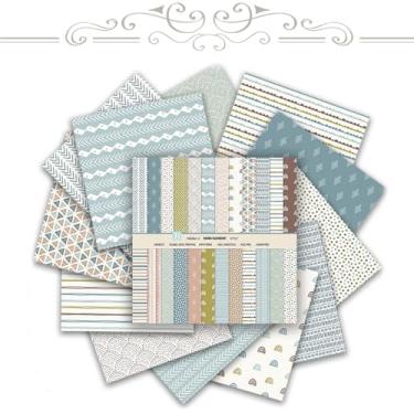 Imagem de Papel de scrapbook de 30,5 x 30,5 cm, 24 folhas, boêmio, arco-íris, folhas decorativas de cartolina dupla face para álbuns, artesanato, álbuns de bricolage, diários de lixo