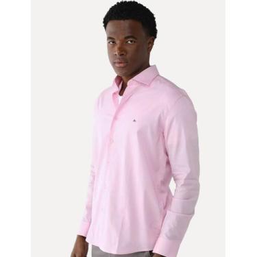Imagem de Camisa Aramis Masculina Slim Stretch Dark Logo Rosa Tamanho:S/P, S/P