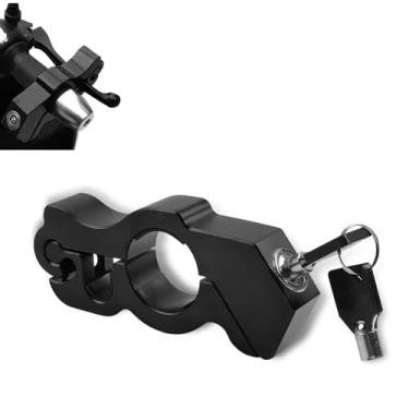 Imagem de Dogary 1 trava de guidão de bicicleta, bloqueio de motocicleta ajustável antifurto para guidão e alavanca de freio, fixação completa de bicicleta resistente, universal para a maioria dos ciclomotores