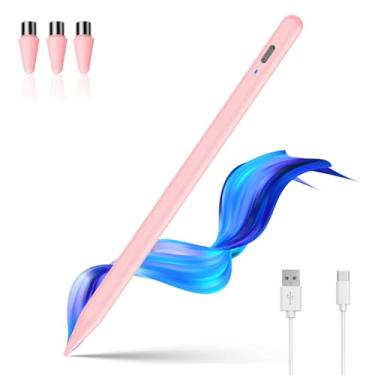 Imagem de Canetas Stylus ativas para telas sensíveis ao toque com design magnético, Luntak recarregável, caneta Stylus de ponta fina para iPad Pro/Air/Mini/iPhone/iOS/Android/tablets, escrita e desenho, rosa