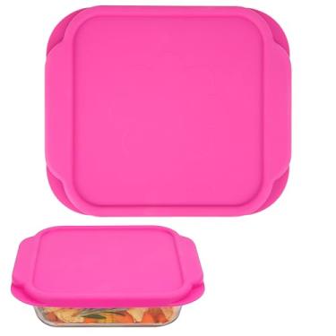 Imagem de Purekra Tampas de silicone para assadeira de vidro Pyrex 222-D, 1 pacote com tampa de silicone para assadeira de vidro Pyrex, lava-louças, freezer e micro-ondas (assadeira não incluída)