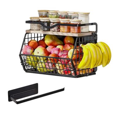 Imagem de STWPYL Prateleira magnética com suporte de toalha de papel para geladeira, forno, máquina de lavar – Rack de metal resistente para cozinha, micro-ondas – sem necessidade de perfuração