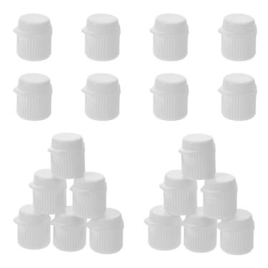 Imagem de OFFSCH 20 tampas de pasta de dente de plástico com fechamento automático para viagens, tampas versáteis para pomadas e cremes, design compacto e leve para uso e uso