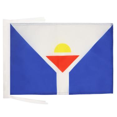 Imagem de Bandeira de São Martinho 45.7 cm x 12'' cordões - St. Martiner - St. Maartener Pequenas bandeiras 30 x 45 cm - Banner 45.7x30.5 cm - AZ FLAG