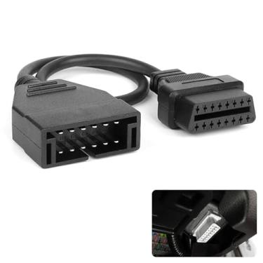 Imagem de KUQUTIDY Scanner OBD1, adaptador OBD1 para OBD2 GM, leitores de código e ferramentas de digitalização para carros e caminhões, OBD1 12 pinos para OBD2 OBD II ferramenta de extensão de diagnóstico de