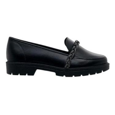 Imagem de Mocassim Feminino Loafer Tratorado Beira Rio 4283.117 Preto-Feminino