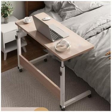 Imagem de ARyako Mesa de pé ajustável, mesa de pé, mesa portátil para laptop, celular, mesa de computador pequena, mesa de cabeceira, mesa de trabalho para escritório em casa, A, 80 x 40 cm