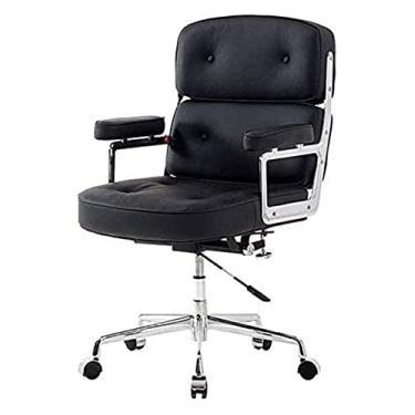 Imagem de Cadeira de escritório ergonômica com apoio para os pés e cadeira de rodas, cadeira de escritório cadeira de escritório cadeira de computador administrativa cadeira giratória PU necessária