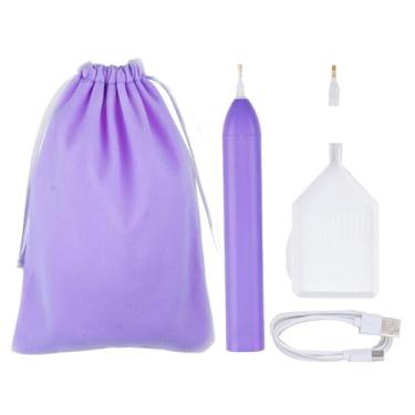 Imagem de Caneta elétrica de strass, acessórios de pintura de strass, recarregável, 3 ferramentas de projeto de artesanato com sucção ajustável para professores de arte em tempo familiar, oficinas comunitárias