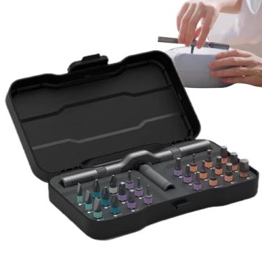 Imagem de Conjunto de chaves de fenda catraca – Kit de chaves multifuncionais – Conjunto de chaves catraca de precisão 24 em 1 para eletricista, construção, automotivo, mecânico, móveis, casa, eletrônicos